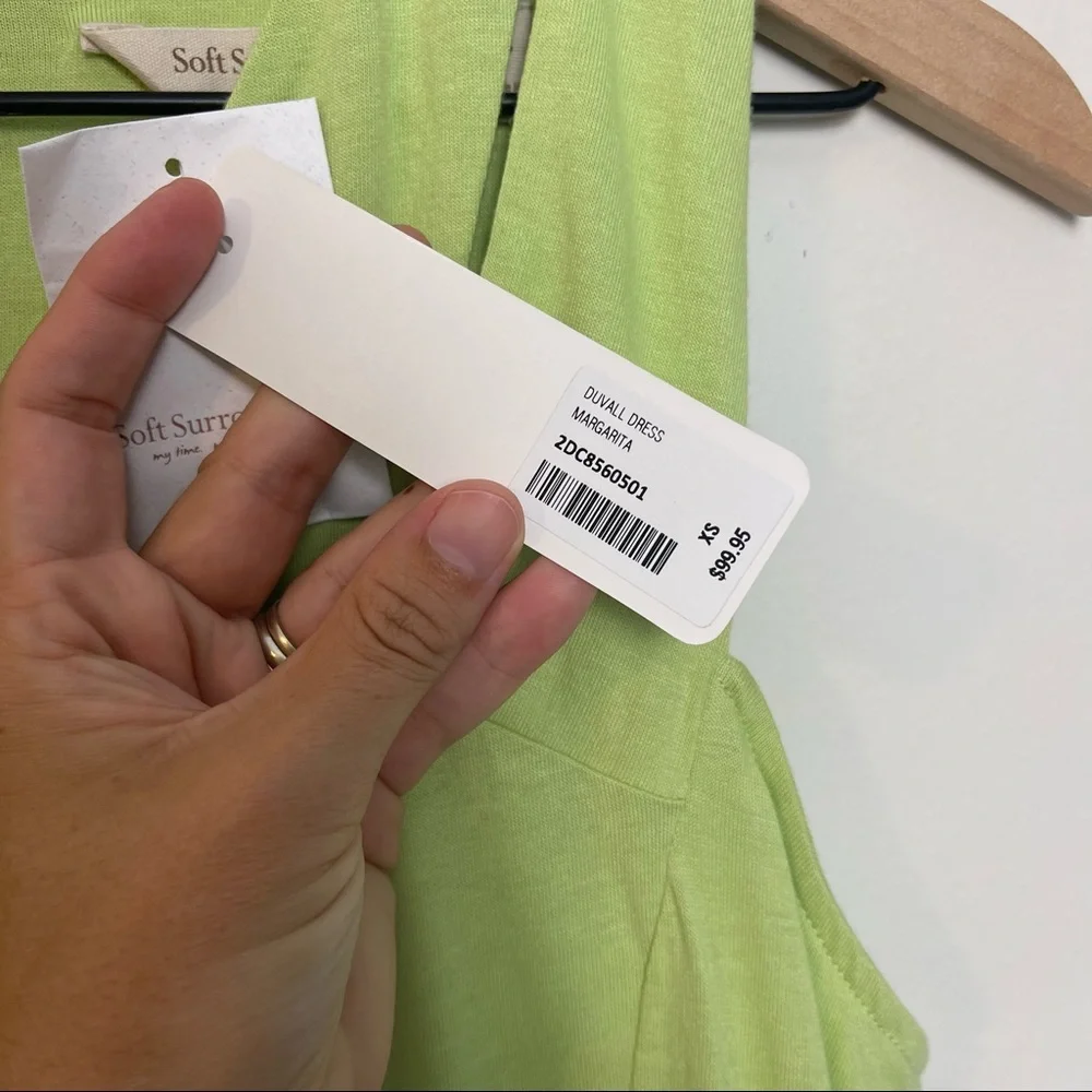 NEW SOFT SURROUNDINGS- Duvall Sleeveless Midi Dress Margarita Green - Picture 9 of 10